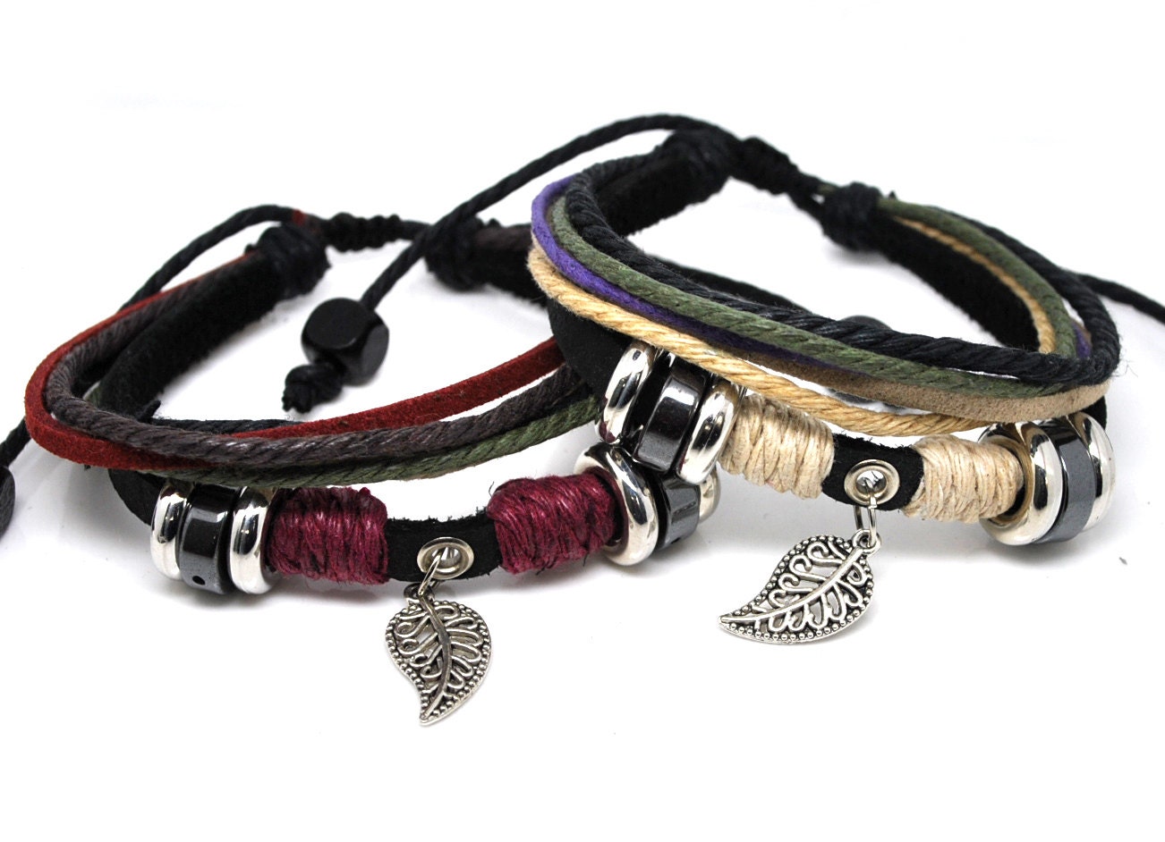 couple bracelet 2 color leather bracelet women Leather Bracelet Men leather bracelet  QLA0483