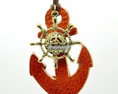anchor & rudder necklace women long chain necklace simple style neclace everyday necklace RL021
