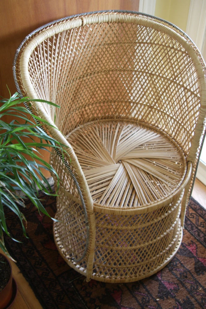 Wicker Rattan Chair - Excellent Condition