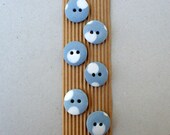 Blue Grey Buttons  Blue White Sewing Buttons  Ceramic Buttons