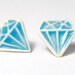porcelain jewel stud earrings