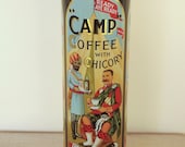 Tall COFFEE Advertising TIN Container- Vintage Style STORAGE Cannister