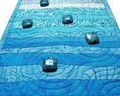 Teal Zen Garden Mini Wall Hanging Quilt
