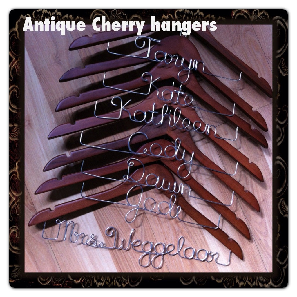 Beautiful plain personalized coat hangers for all occasions - Weddings, gifts for engagements, bridesmaids, special birthdays etc.