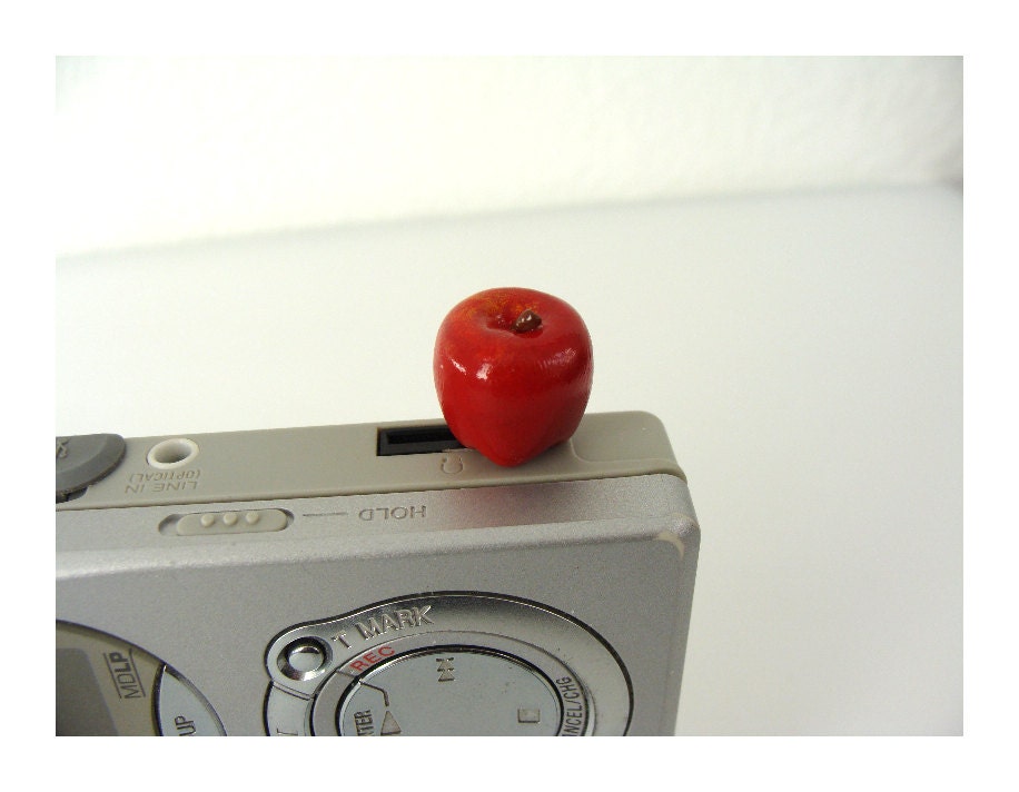 Red Apple Dust Plug  - iphone, smartphone, tablet accessory