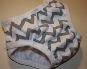 Reusable Swim Diaper Grey Chevron