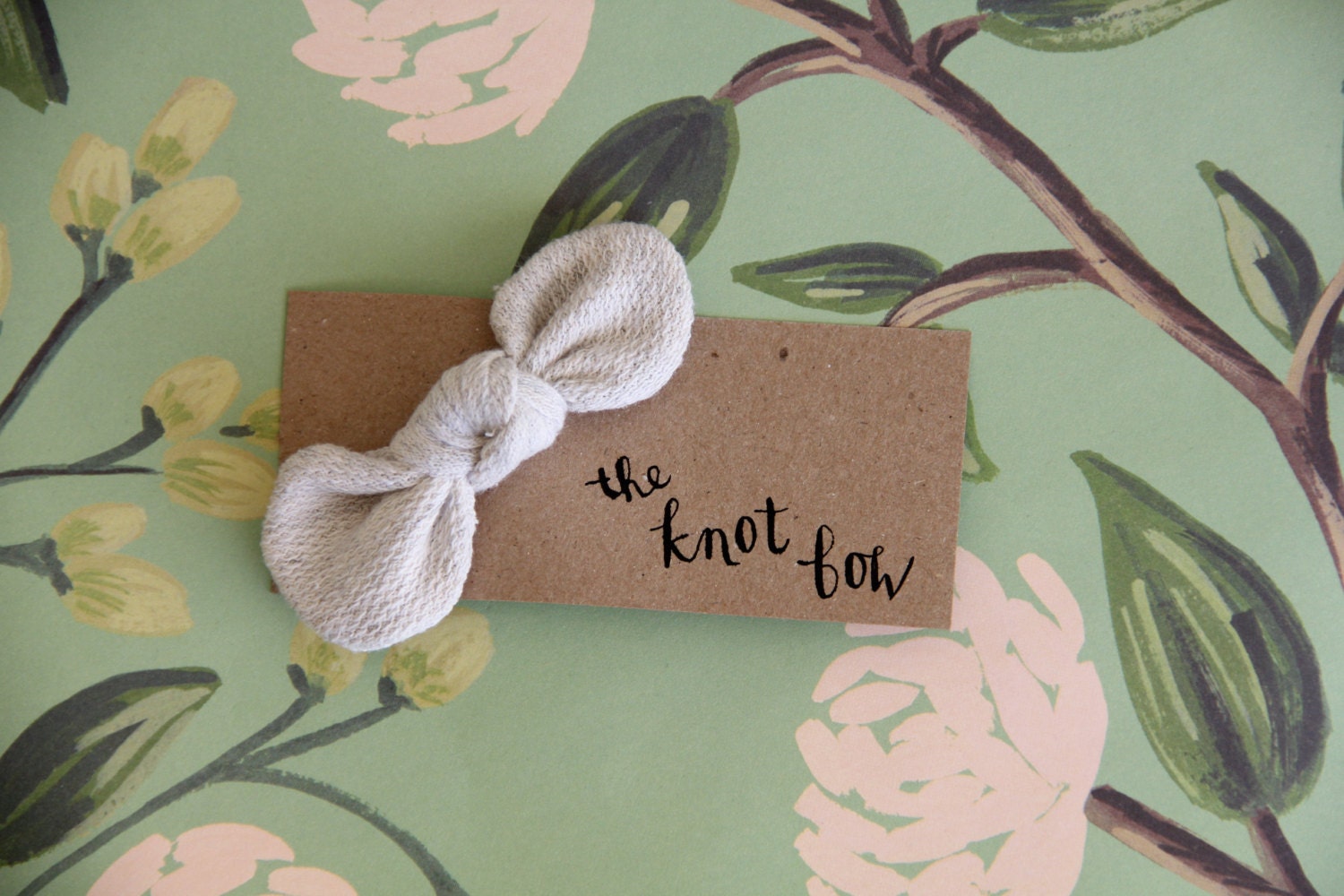 the knot bow // nubby french terry bow clip