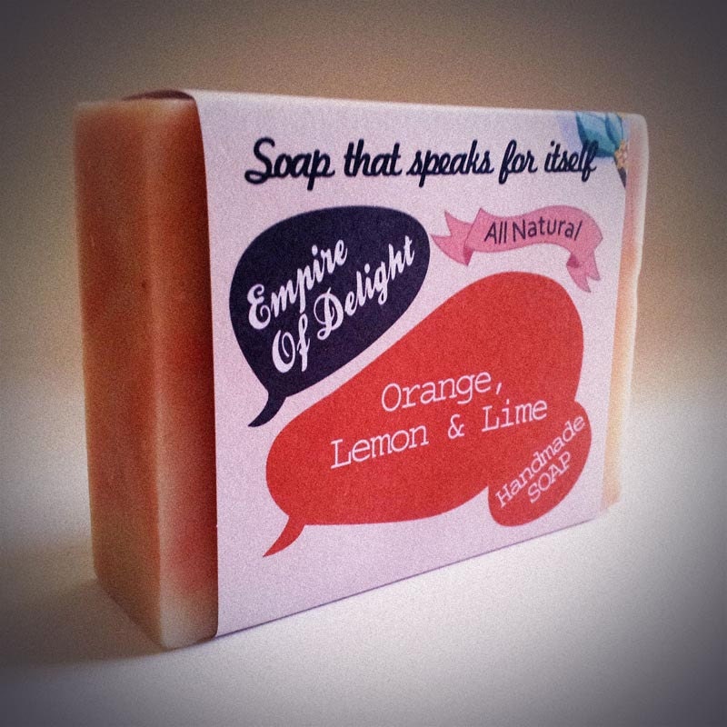 Orange, Lemon and Lime natural soap with French clays