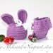 BUNNY BABY SET -  hat and diaper cover  - acrylic - pick your color - photo prop - Made To Order