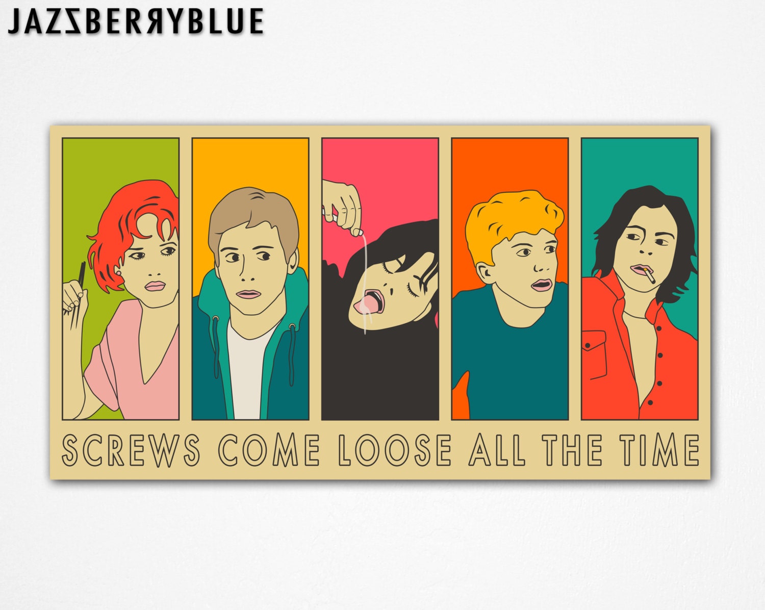 THE BREAKFAST CLUB retro pop art for the home wall decor, Large Giclee Fine Art Print (19x11)
