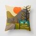 Decorative Pillow Cover, (16x16) TWIN PEAKS throw pillow case for the Home Decor by Modern Artist Jazzberry Blue