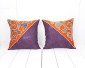 handmade felt pillow cover - set of 2 - 20.87" x 20.87" - FAST shipment with UPS - 03310-714