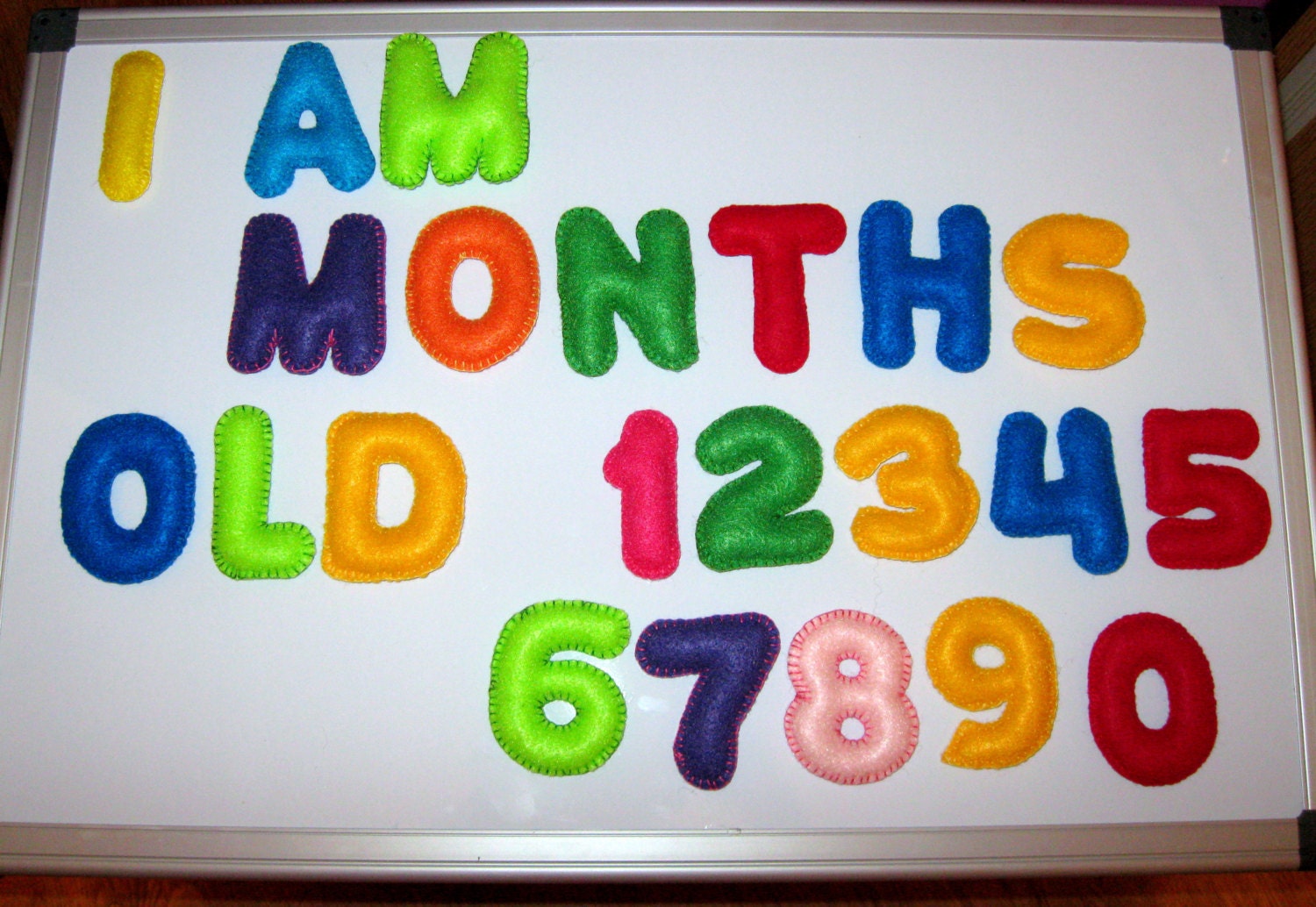 Personalized , Stuffed Magnet Alphabet Felt Letters , Soft Plush Toy Set, Choose Your Letters and Numbers