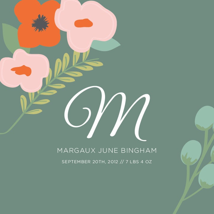 personalized nursery decor-- the margaux