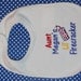 custom 4th of July embroidered bib