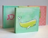 Art Block 4" x 4" - Whale