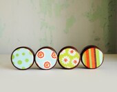 Set of 4 wooden boxes for jewelry in vintage style - home decor, retro party, brown, green, blue, box for her for girl  - made to order
