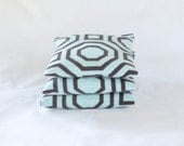 Modern Geometric Turquoise and Brown Lavender Sachets, Set of 3
