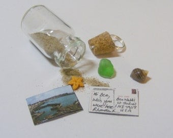 Personalized Wish You Were Here Bottle Miniature Food Necklace Pendant - Miniature Food Jewelry