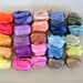3.2oz (90g) 25 ASSORTED COLORS Mulberry Silk Roving Fiber Stock
