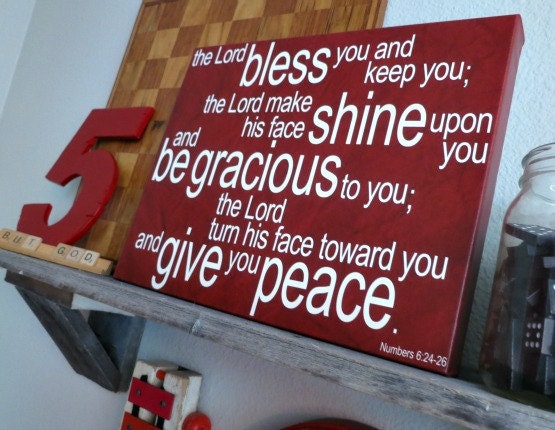 The Lord bless you and keep you- Numbers 6:24-26, 12x15 Canvas