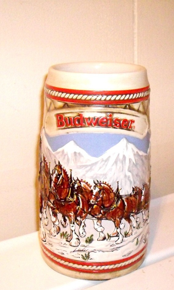 Budweiser Beer Stein 1985 Clydesdales Limited Edition Collectible