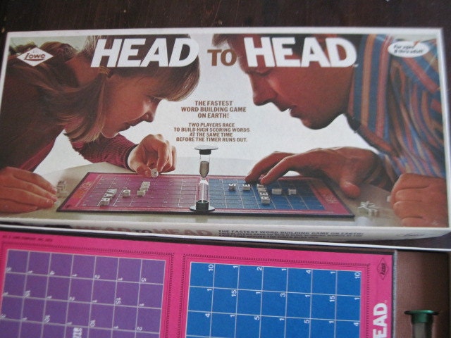 Lowes Head to Head Board Game and Instructions  1972