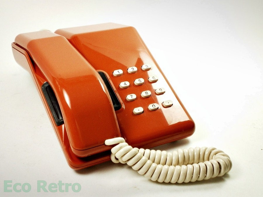 Viscount - Vintage BT 1980's Push Button Telephone in Tan