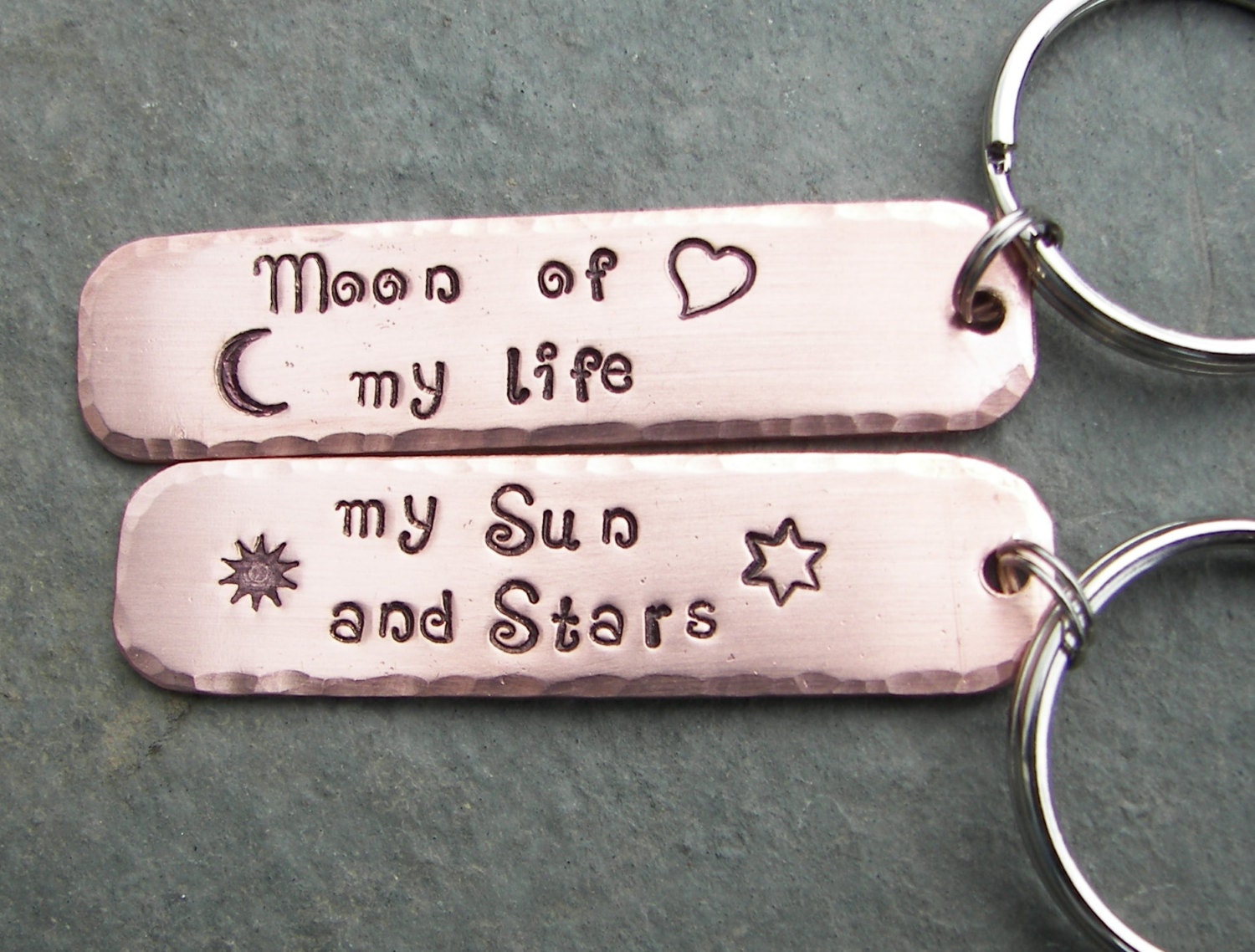 Game of Thrones Inspired Keychain Set Moon of my life and my Sun and Stars.