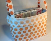 Orange Ombre Dot Quilted Basket