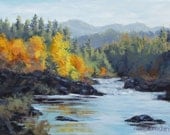 Original Landscape Painting - "Autumn Falls"