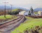 Original Plein Air Painting - Along the Tracks