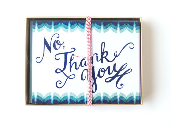 No, Thank YOU Card - Set of 8