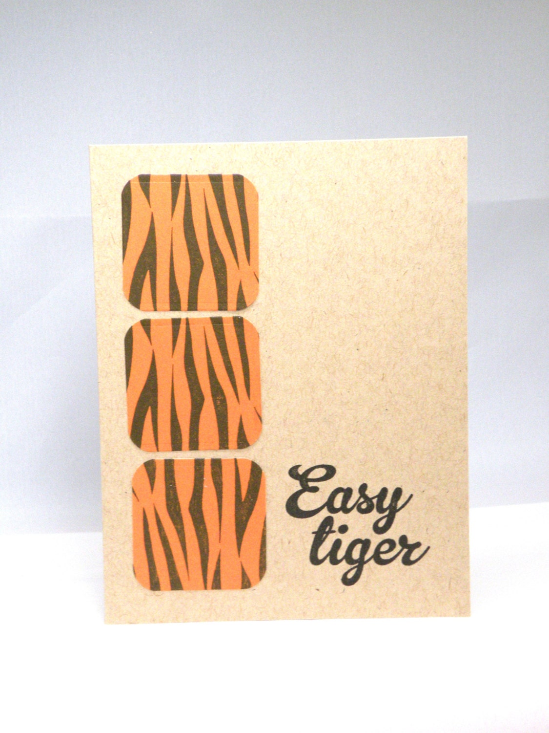 Blank Tiger Card,  kraft card