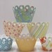 Cupcake wrappers,Set of 12, Baby Shower Decorations, Wedding, Bridal Shower, Birthday Party