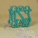 Vine monogram acrylic necklace