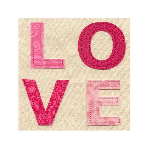 LOVE Onesie, Valentines Day, Applique, Baby Short Sleeve Bodysuit NB - 9M