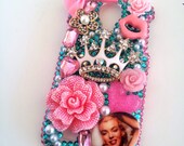 New marilyn monroe galaxy S4 cell phone bling case cover