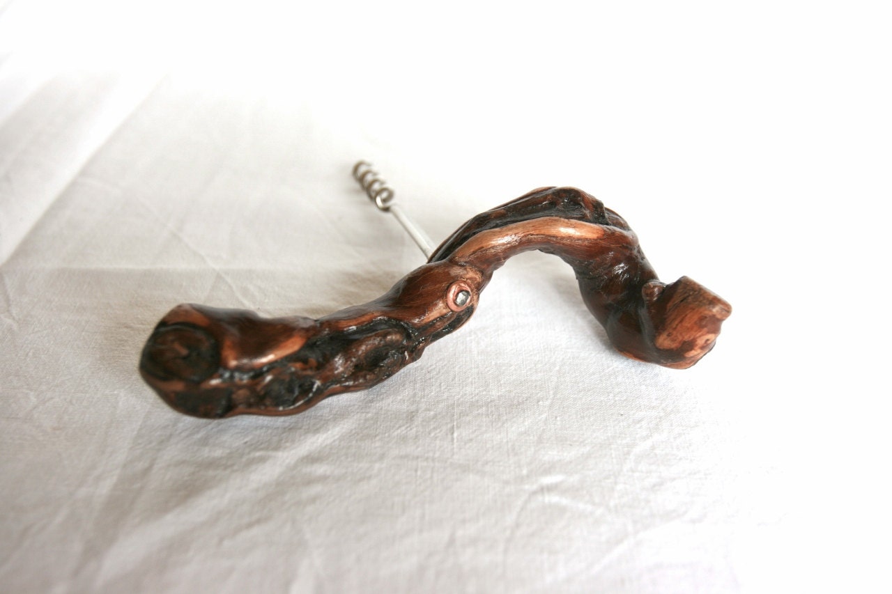 Grape vine corkscrew French wine bottle opener wine accessories barware wine bar wine lover vineyard decor wine cork wine cellar man cave
