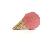 Wood Toy Ice Cream Cone - Wooden Ice Cream Cone Toy - Pretend Ice Cream