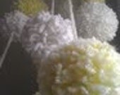 Yellow & White Pom Pom Baby Mobile