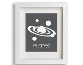 Babys First Art Print - Planet 8x10 - Baby's Nursery, Kids Decor, Nursery Art, Outer Space, Children's Wall Art, Playroom Decor, Boys Room