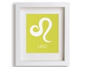 Baby's First Art Print - Leo 8x10 - Children Decor, Nursery Wall Art, Children's Wall Art, Playroom Decor, Zodiac, Astrology, Horoscope