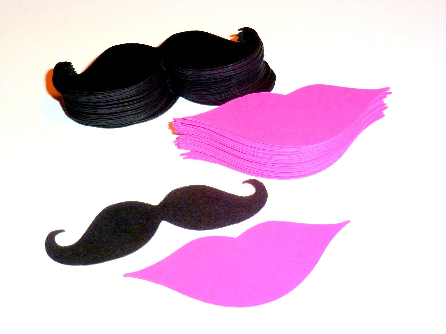 25 Mustache Moustache 25 lips kisses Gender Reveal Little Man Bash Photo Prop Photobooth Photo Booth Props Made to Order