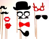 DIY YOU GLUE 20 pc Mustache Moustache Gender Reveal Little Man Bash Photo Prop Photobooth Photo Booth Props Made to Order