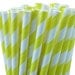 30 Yellow Striped Paper Straws, Party Straws, Party Favors