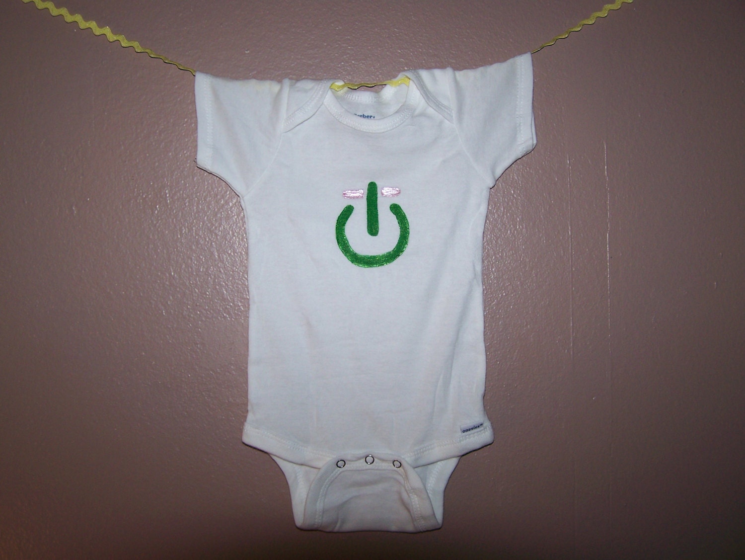 BABY ONESIE  POWERUP Girls Childrens Babies Clothing Geeky Nerdy