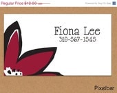 Happy Weekend Plum Floral  Business Card Design No. 44