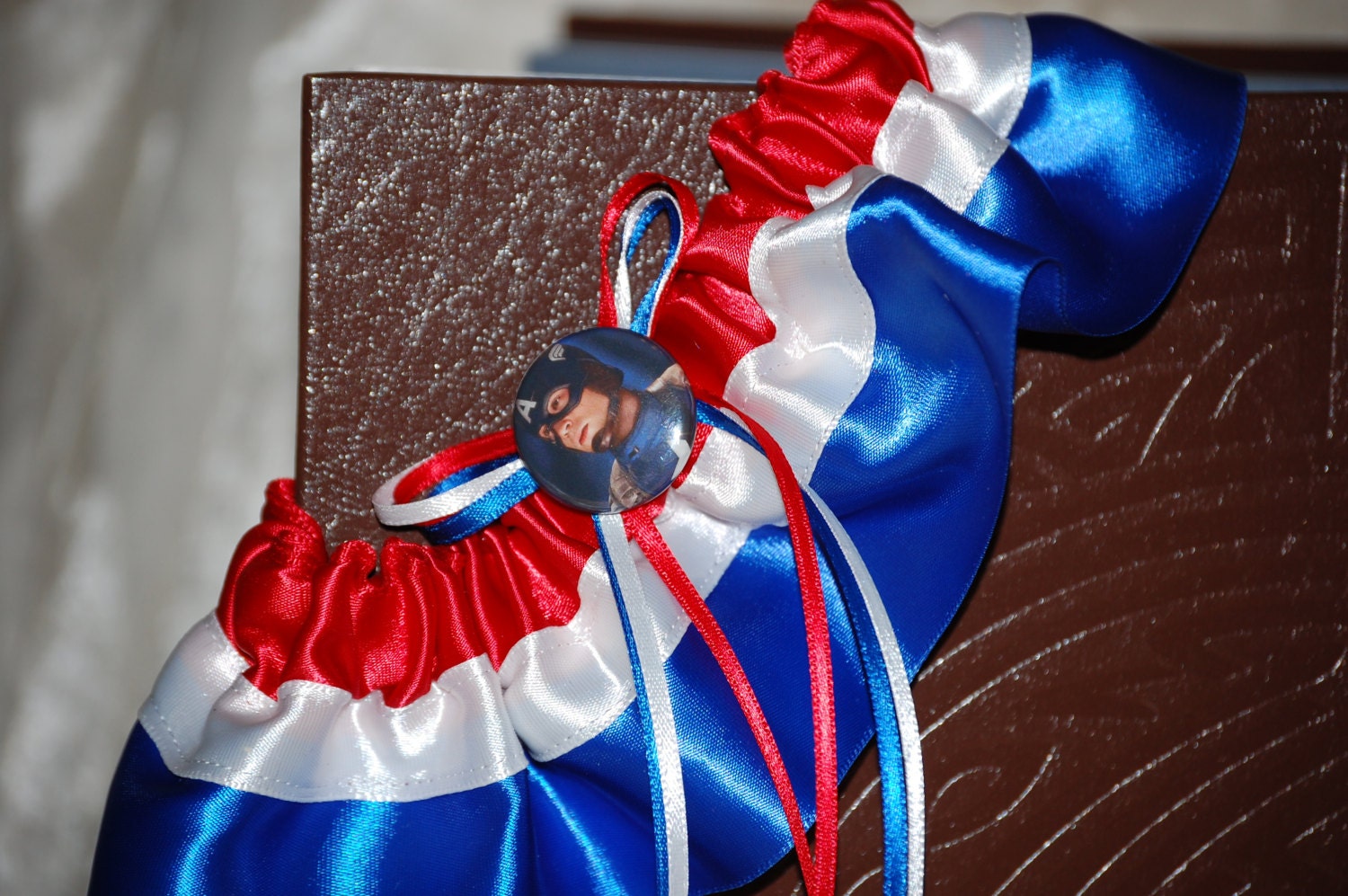 Custom Captain America Wedding Garter for Geek Weddings or Prom