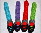 Geek-a-bye Baby Lightsaber Inspired Rattle Toy -- Sci-Fi Geek - Star Wars, Handmade, Sensory Toy, Crochet, Bell